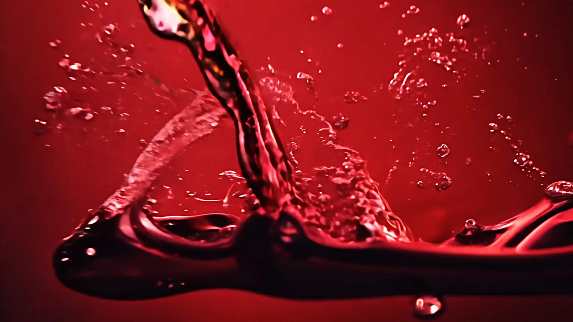 Red Liquid Waves Background for Title Animation